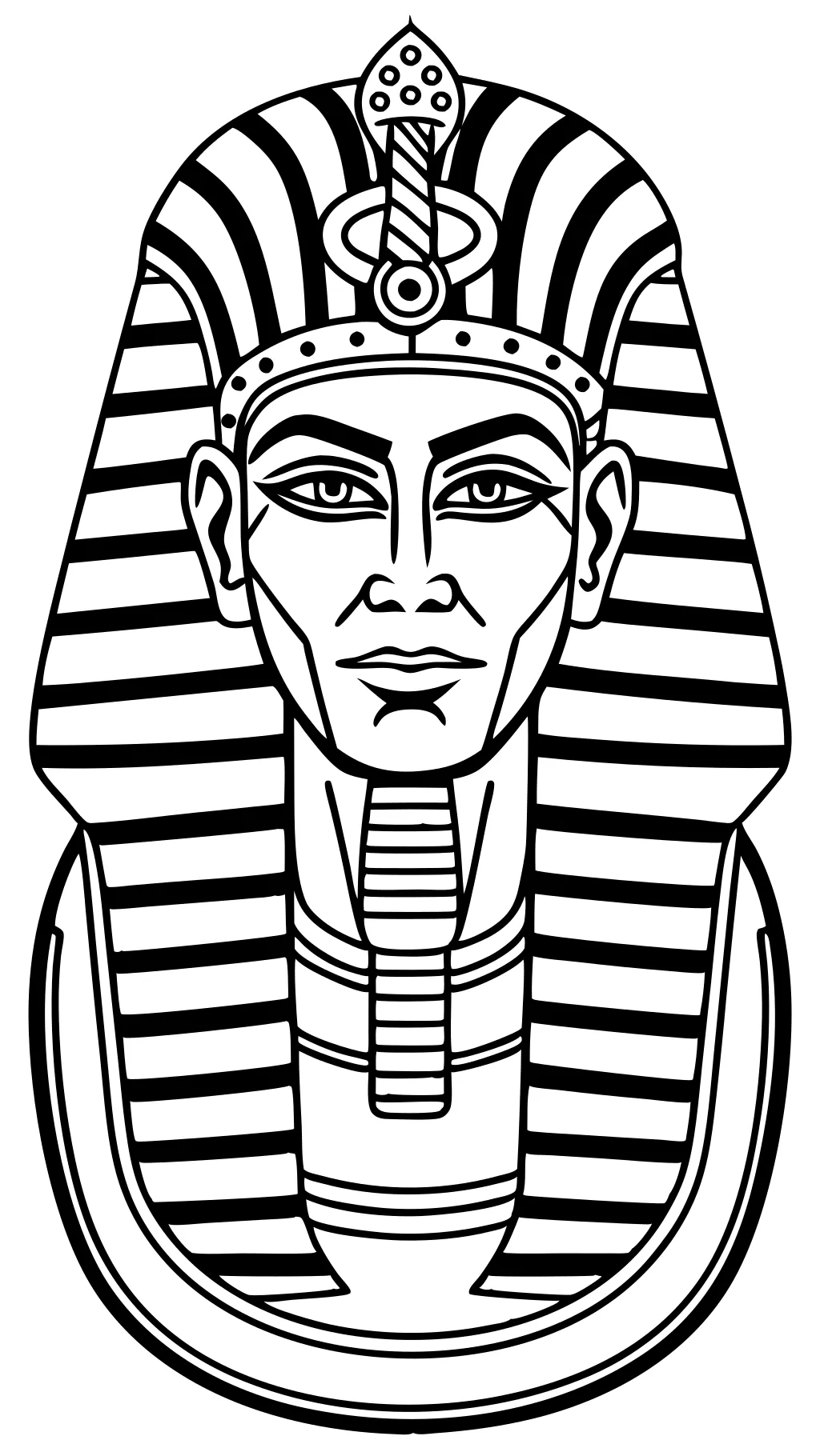 página para colorear de King Tut